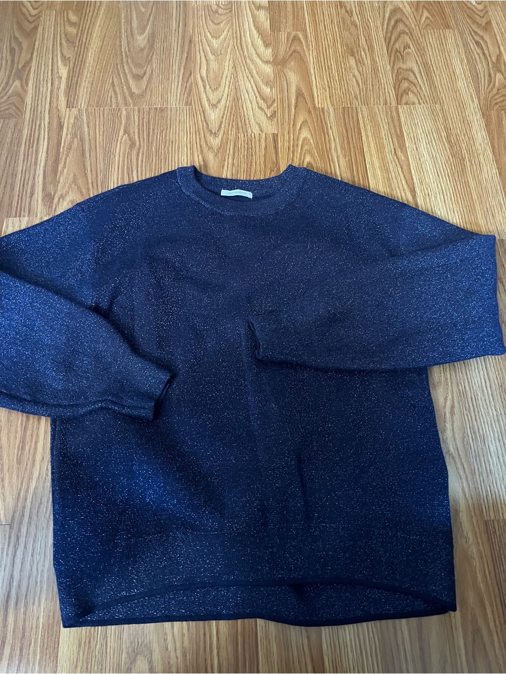 Kids Navy Sparkle Crewneck Sweater